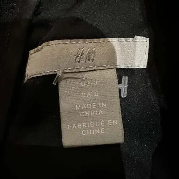 H&M Black Sequin Bodice Sleeveless Wide Leg Jumpsuit - Picture 3 of 5